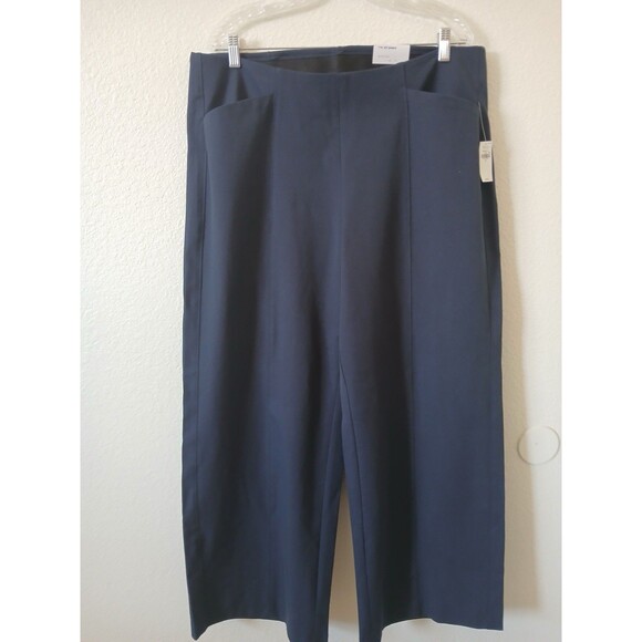 Old Navy Womens Pants Navy Size XL High Rise Wide Leg Stretch Office Career - Picture 1 of 10